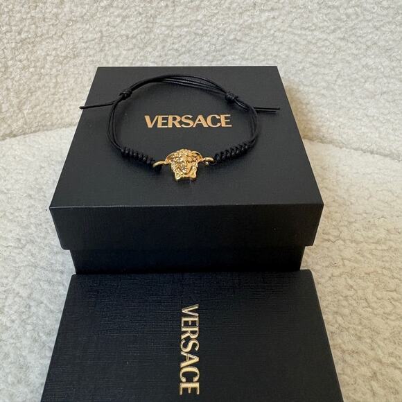 Versace Medusa Black and Gold Bracelet - Picture 1 of 3